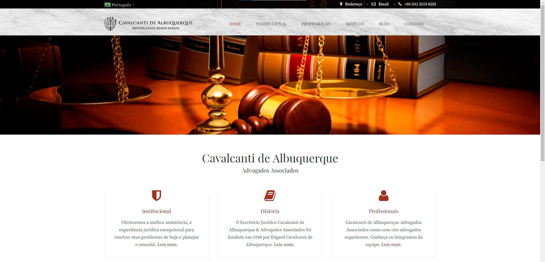 Cavalcanti de Albuquerque Advogados GTWA Webdesign